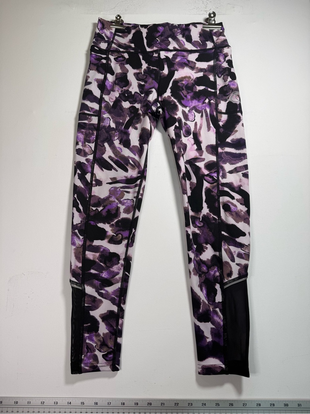 Legging TKO women purple abstract Floral Print  size L SKU 0163